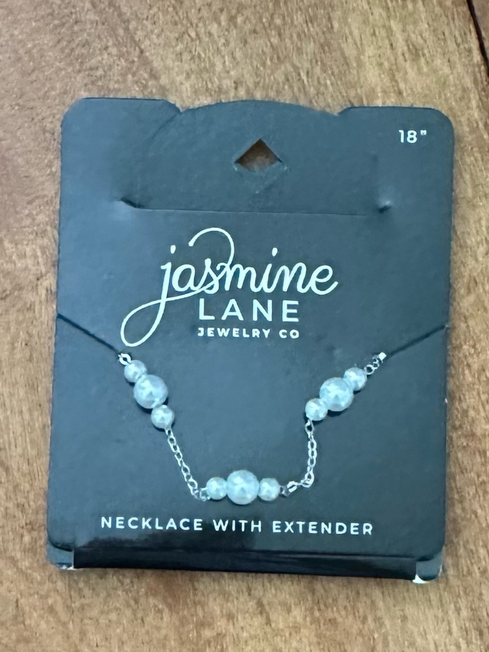 Jasmine Silver Faceted Bead Station Necklace